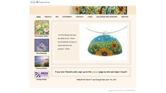 Titania Website Preview Image